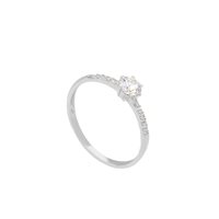 Anello Gioielleria Dossena  Donna anelli.9Kt. in Oro Zircone 275087